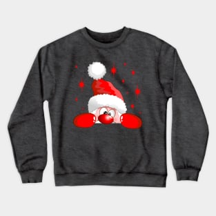 Funny Santa and Reindeer Cartoon Crewneck Sweatshirt